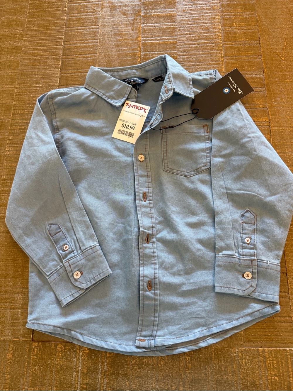 NWT Toddler Boys Light Blue Button-Down Shirt 4T